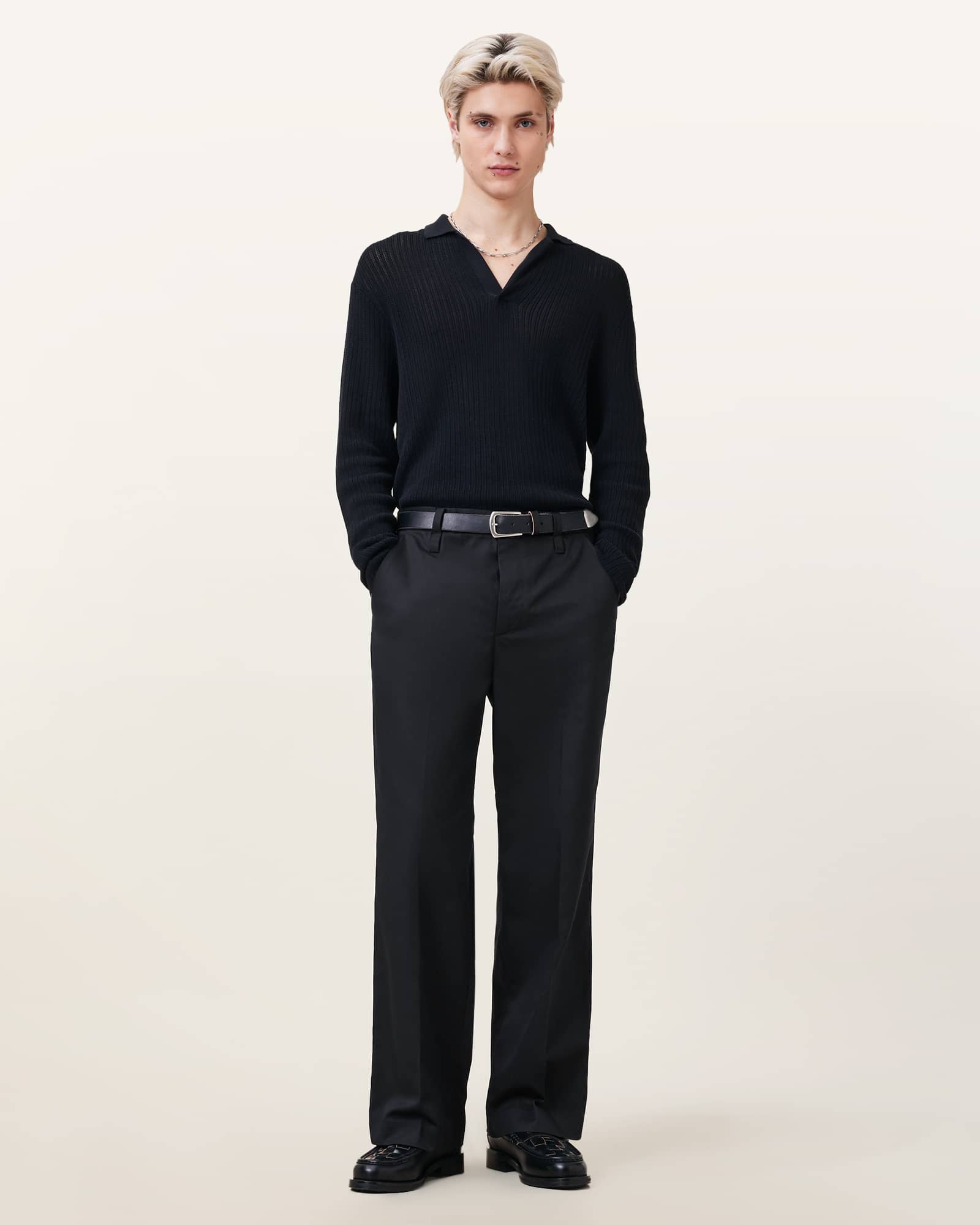 All Saints Tanner Relaxed Fit Pants Black