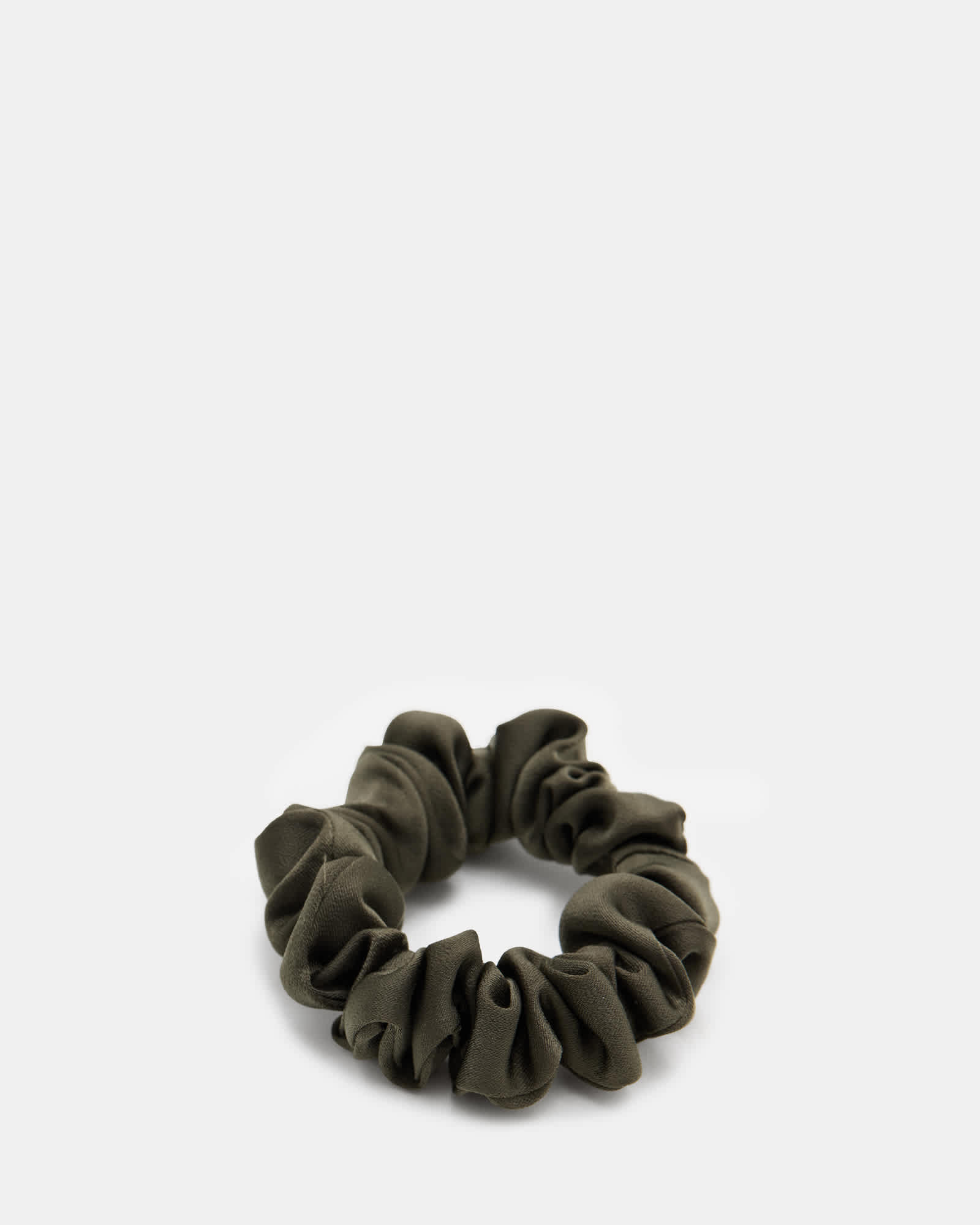 All Saints Tar Mini Scrunchie Tarmac Green