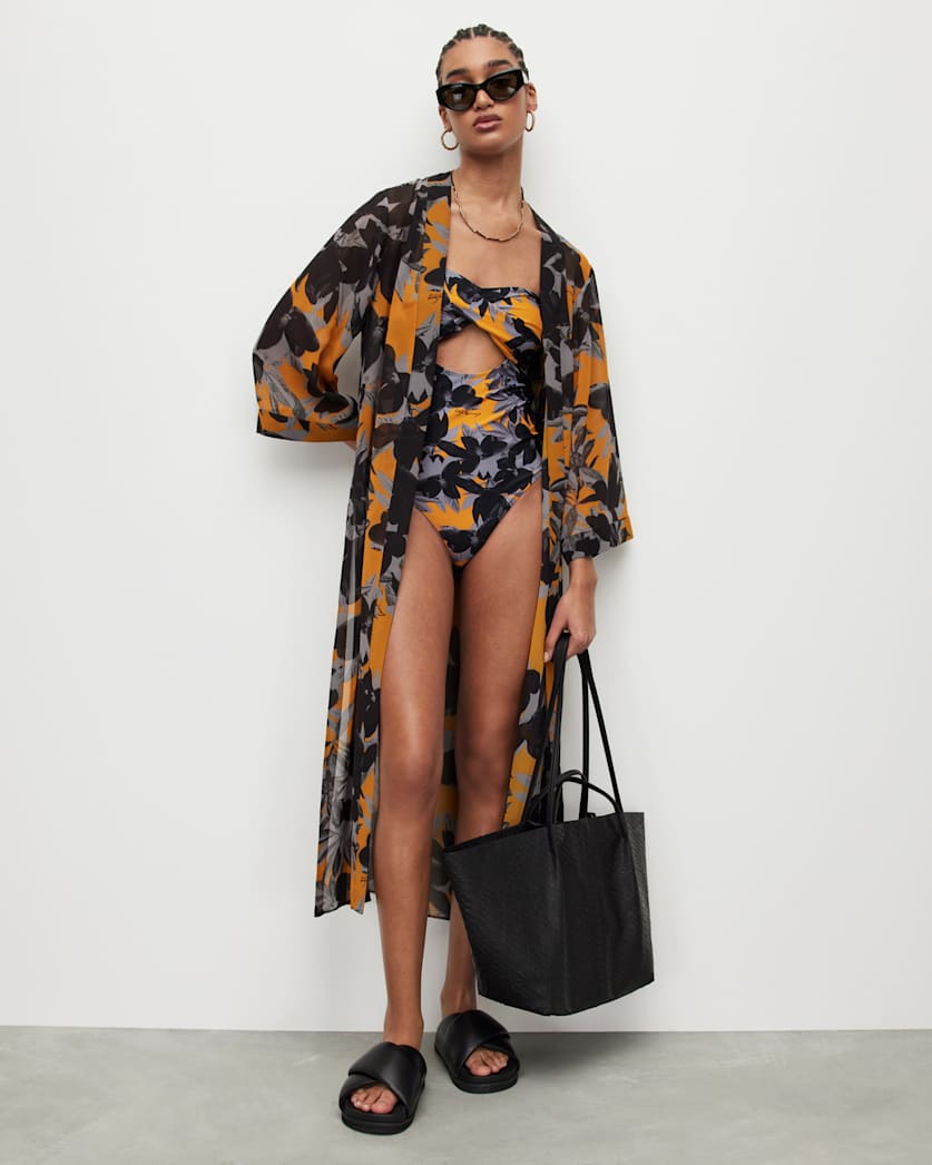 all saints Tatum Alessandra Swimsuit Citrus Orange