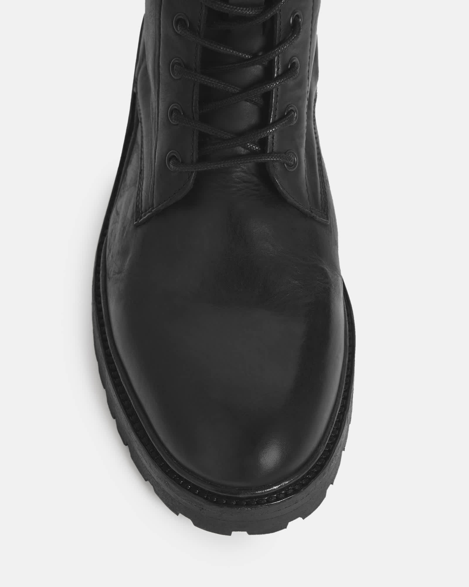 All Saints Tobias Lace Up Leather Boots Black