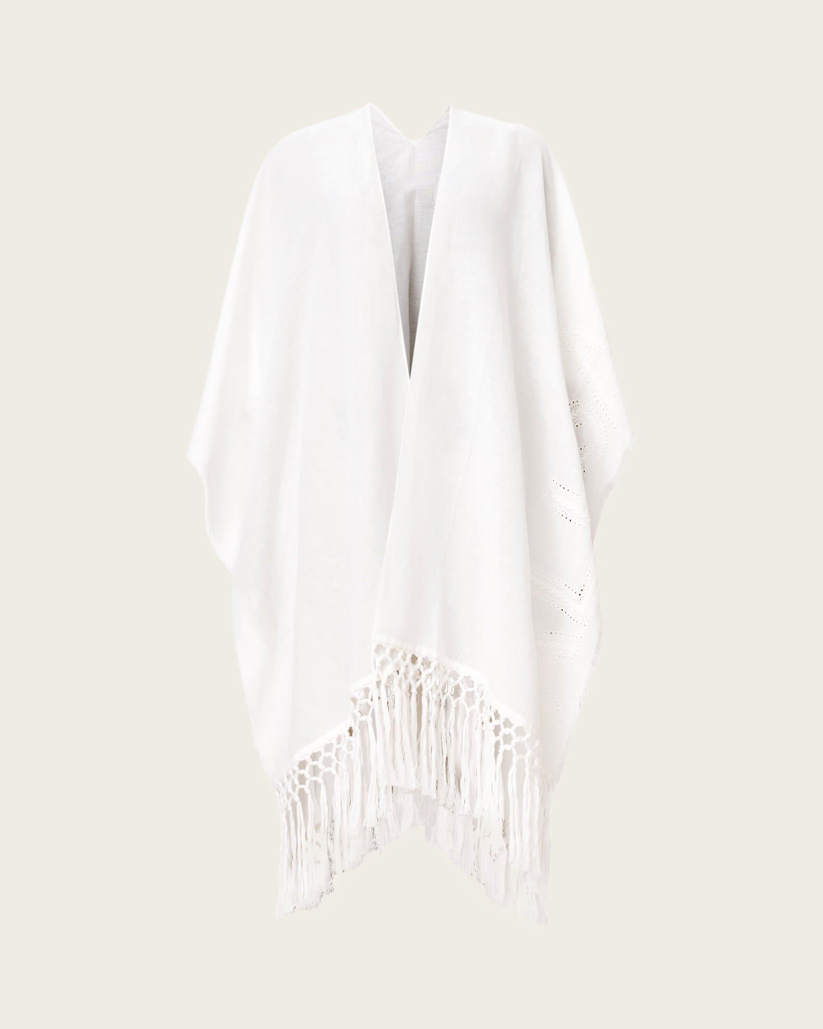 All Saints Underground Eyelet Ruana White