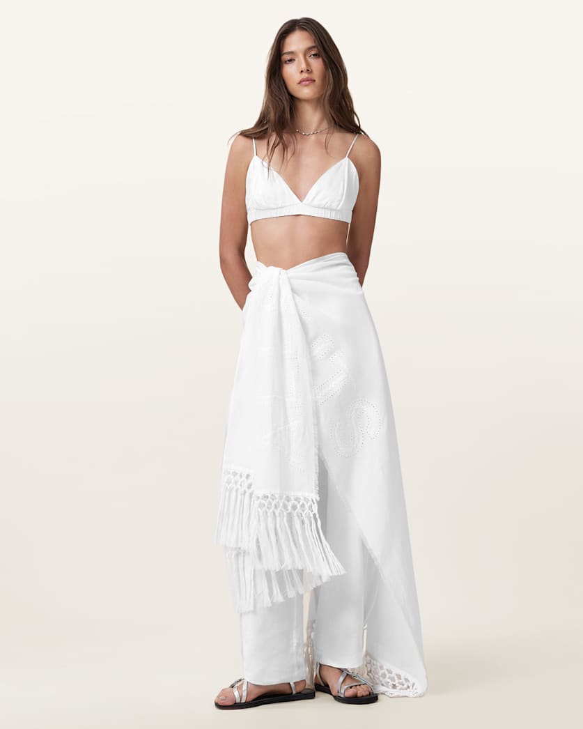 all saints Underground Eyelet Ruana White