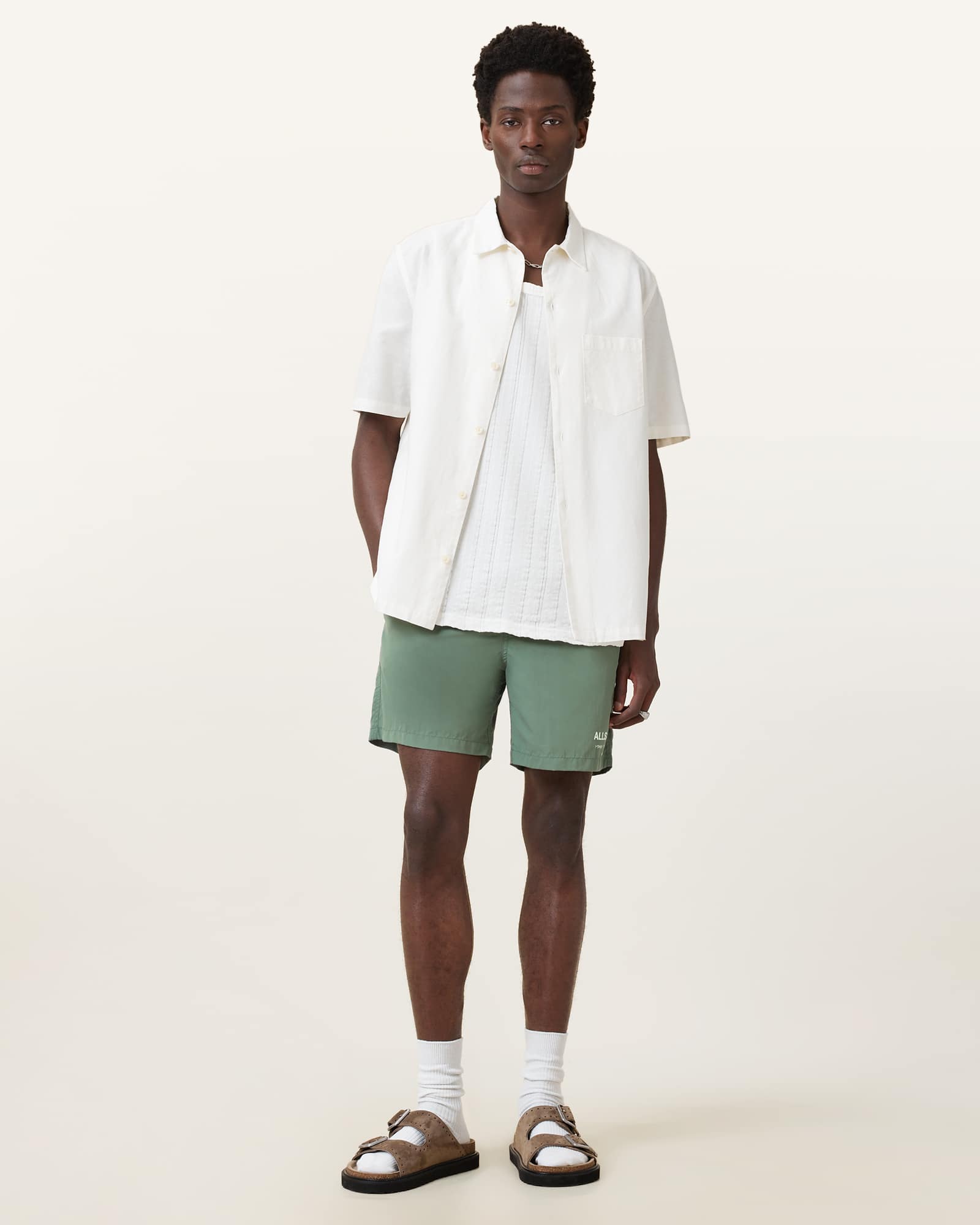 All Saints Underground Swim Shorts ISLAND GREEN