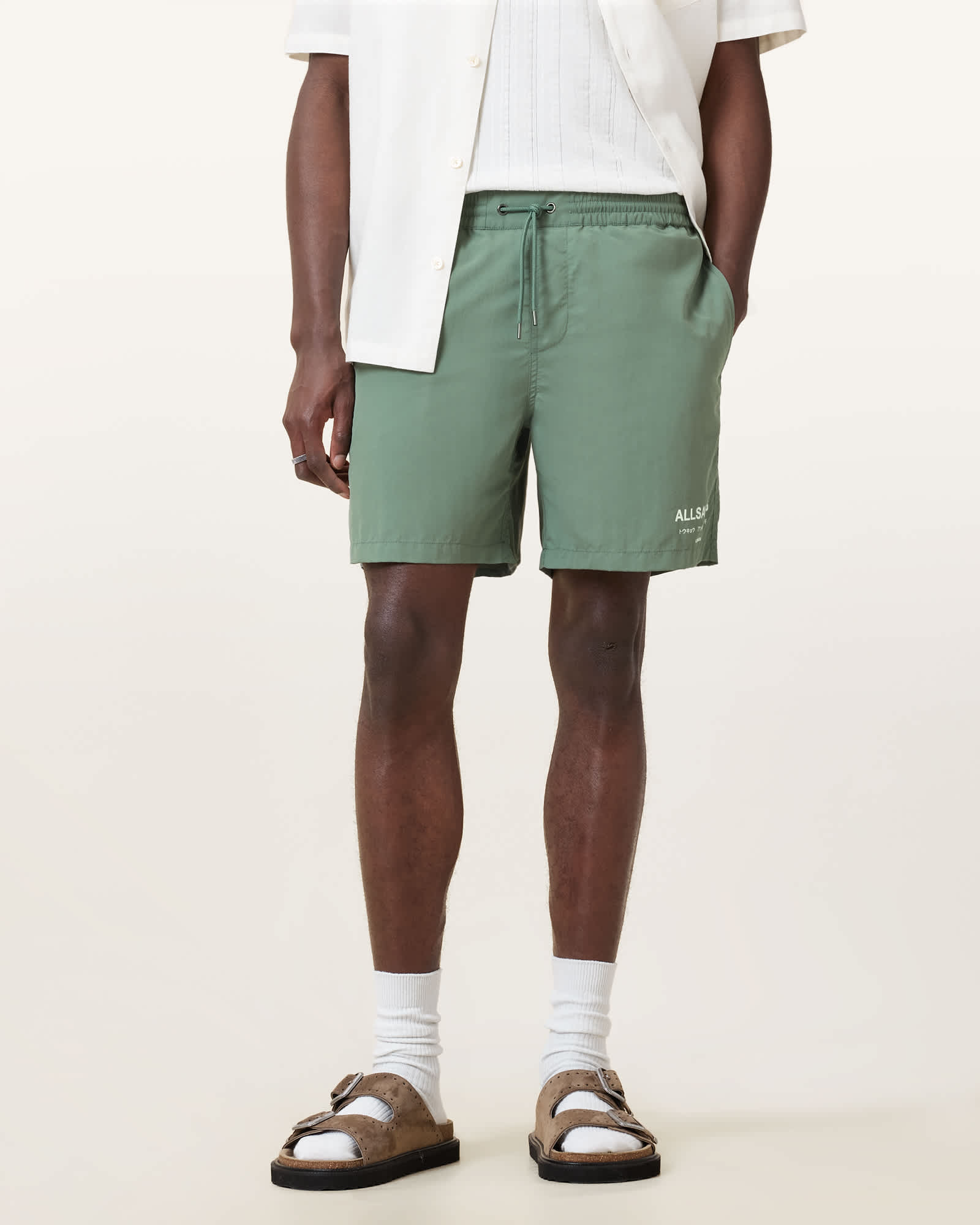 All Saints Underground Swim Shorts ISLAND GREEN