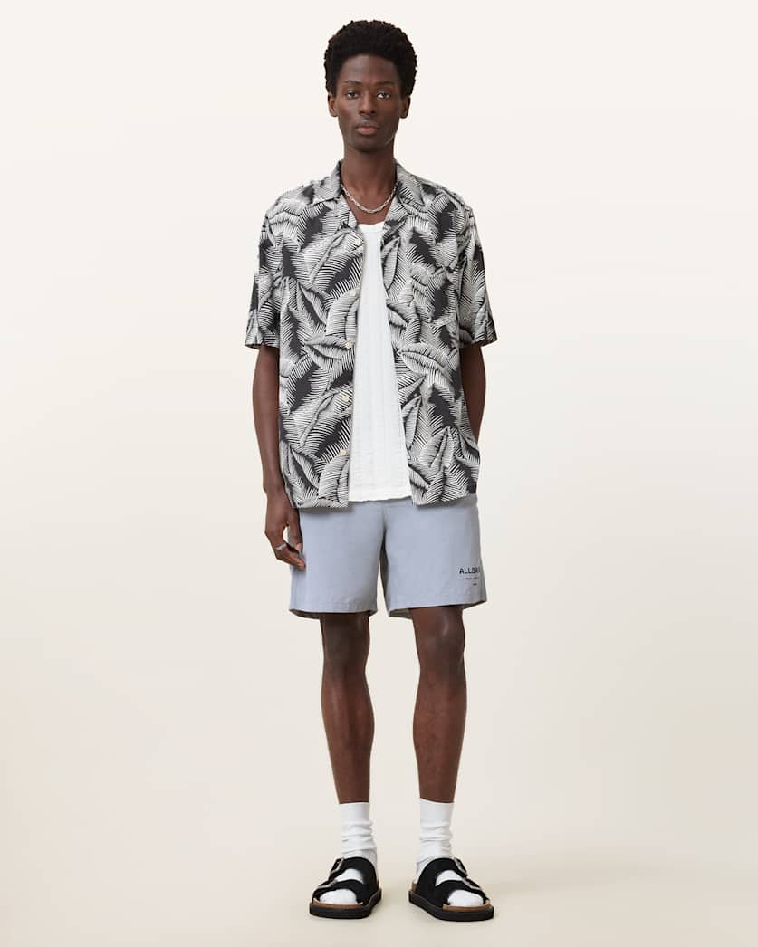 all saints Underground Swim Shorts Machine Grey