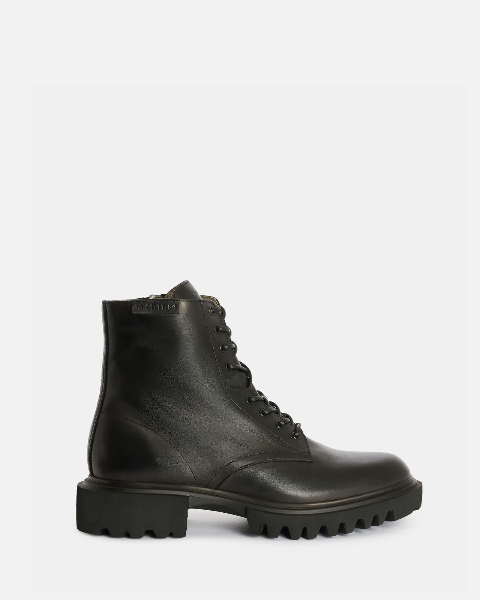 All Saints Vaughan Chunky Leather Boots Black