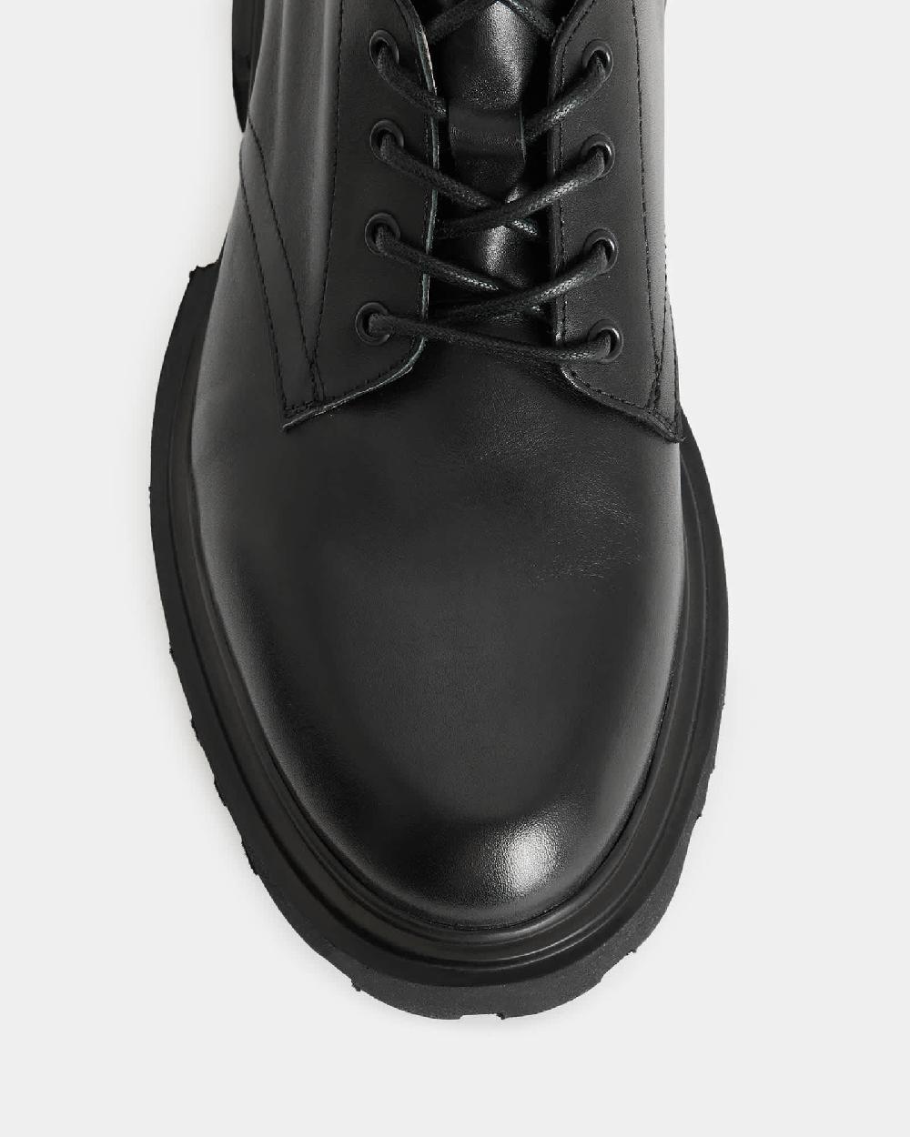 All Saints Vaughan Chunky Leather Boots Black