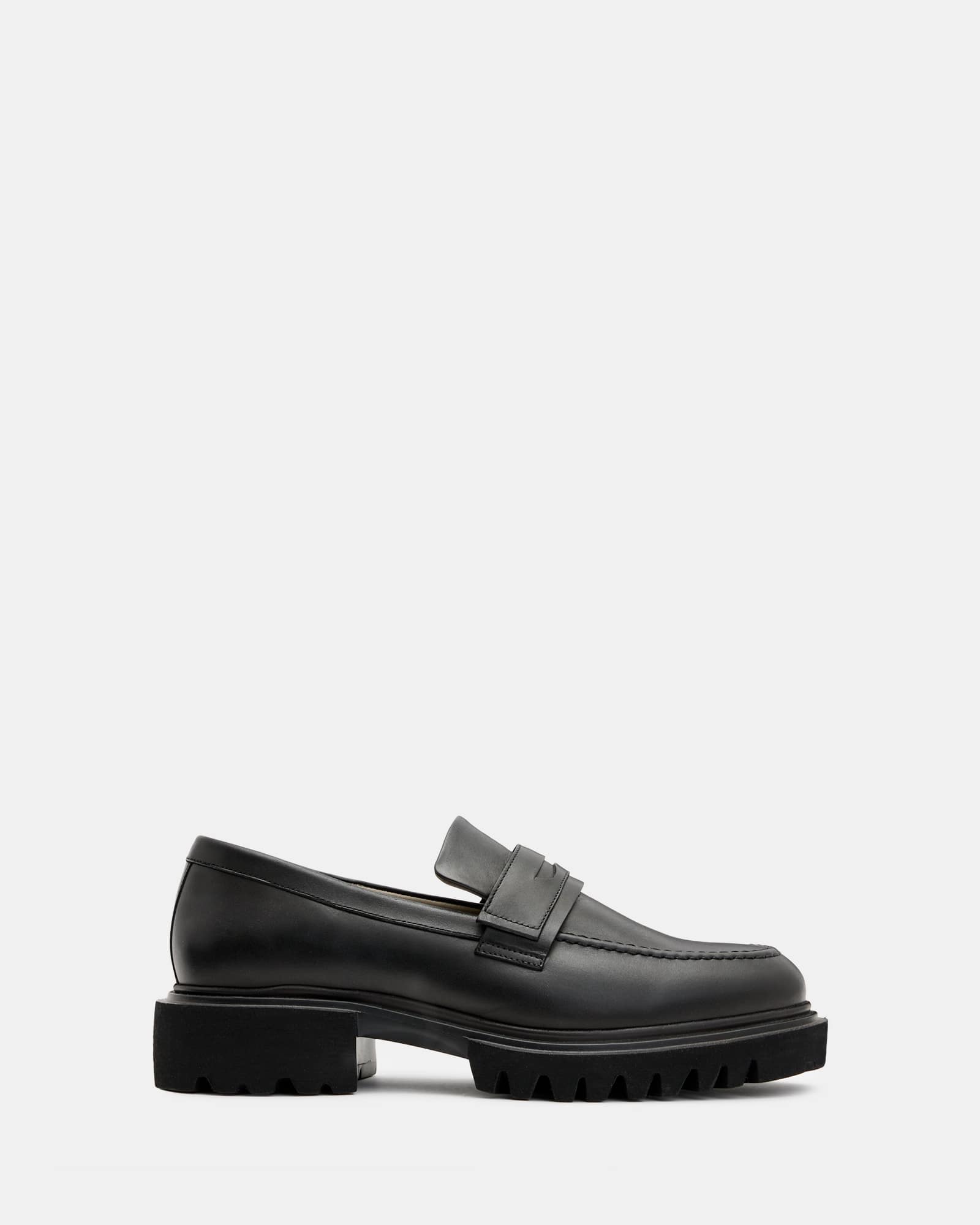 All Saints Vinni Chunky Leather Loafers Black
