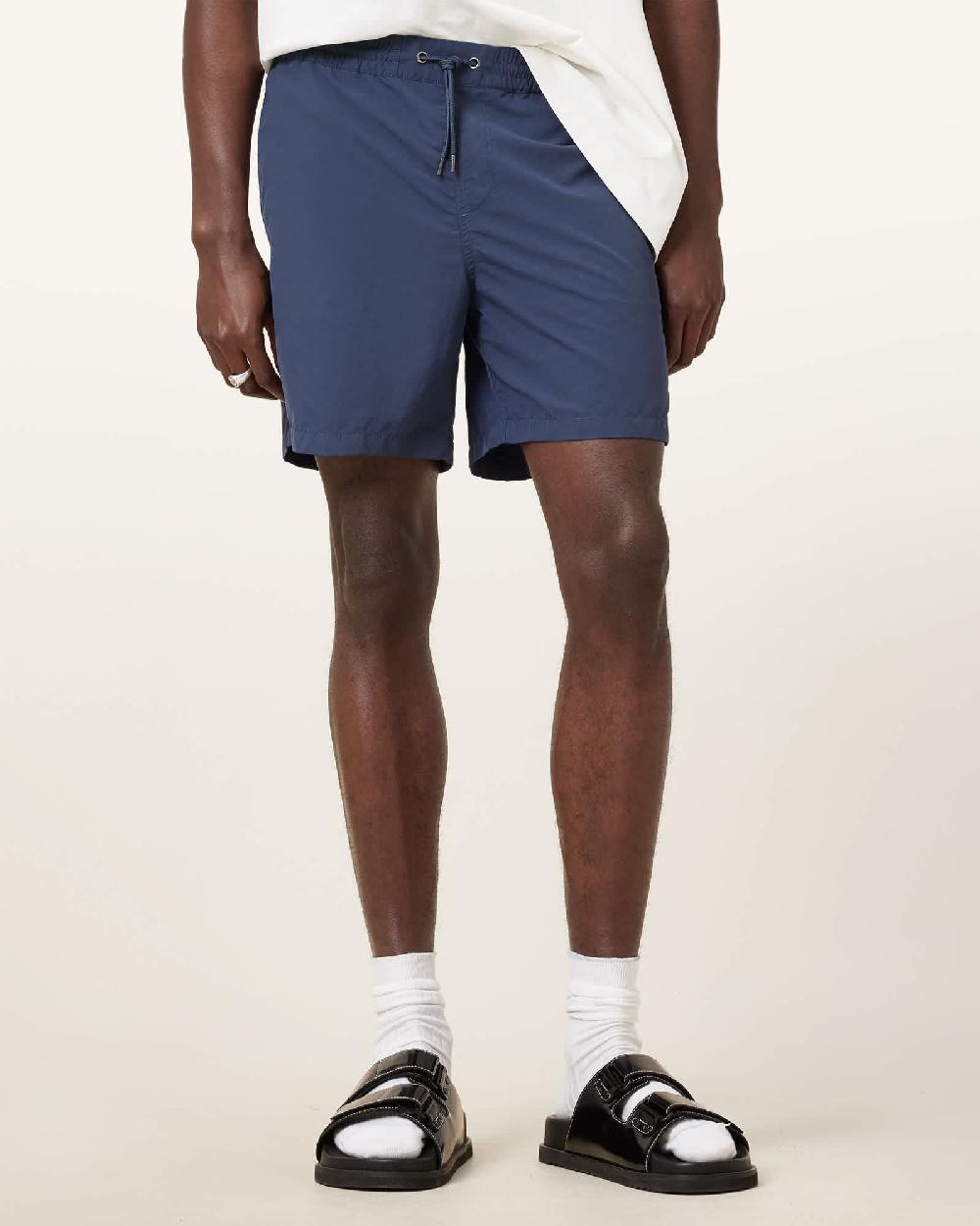 All Saints Warden Swim Shorts Celeste Blue