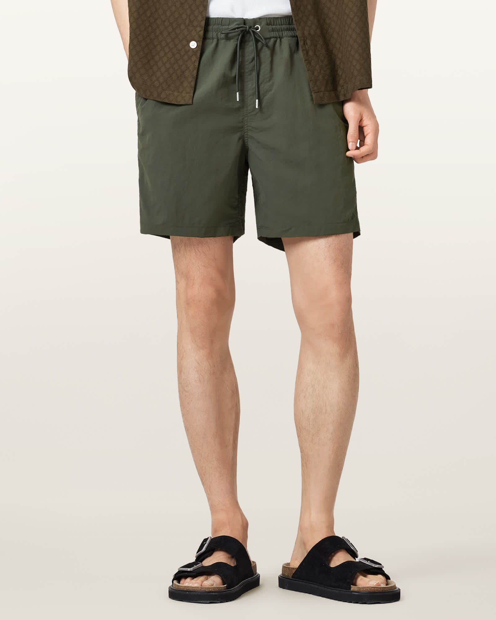 All Saints Warden Swim Shorts Kombu Green