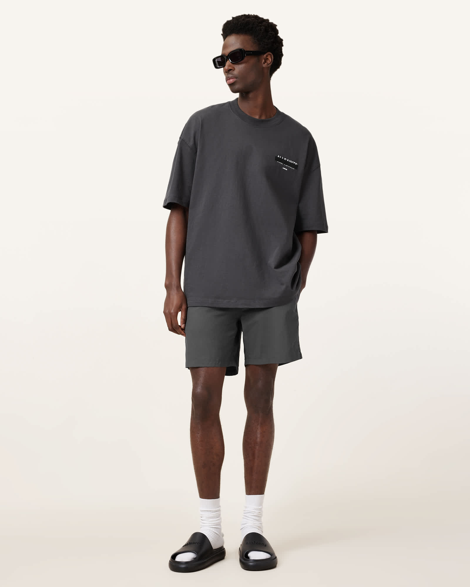 All Saints Warden Swim Shorts Pitched Blue