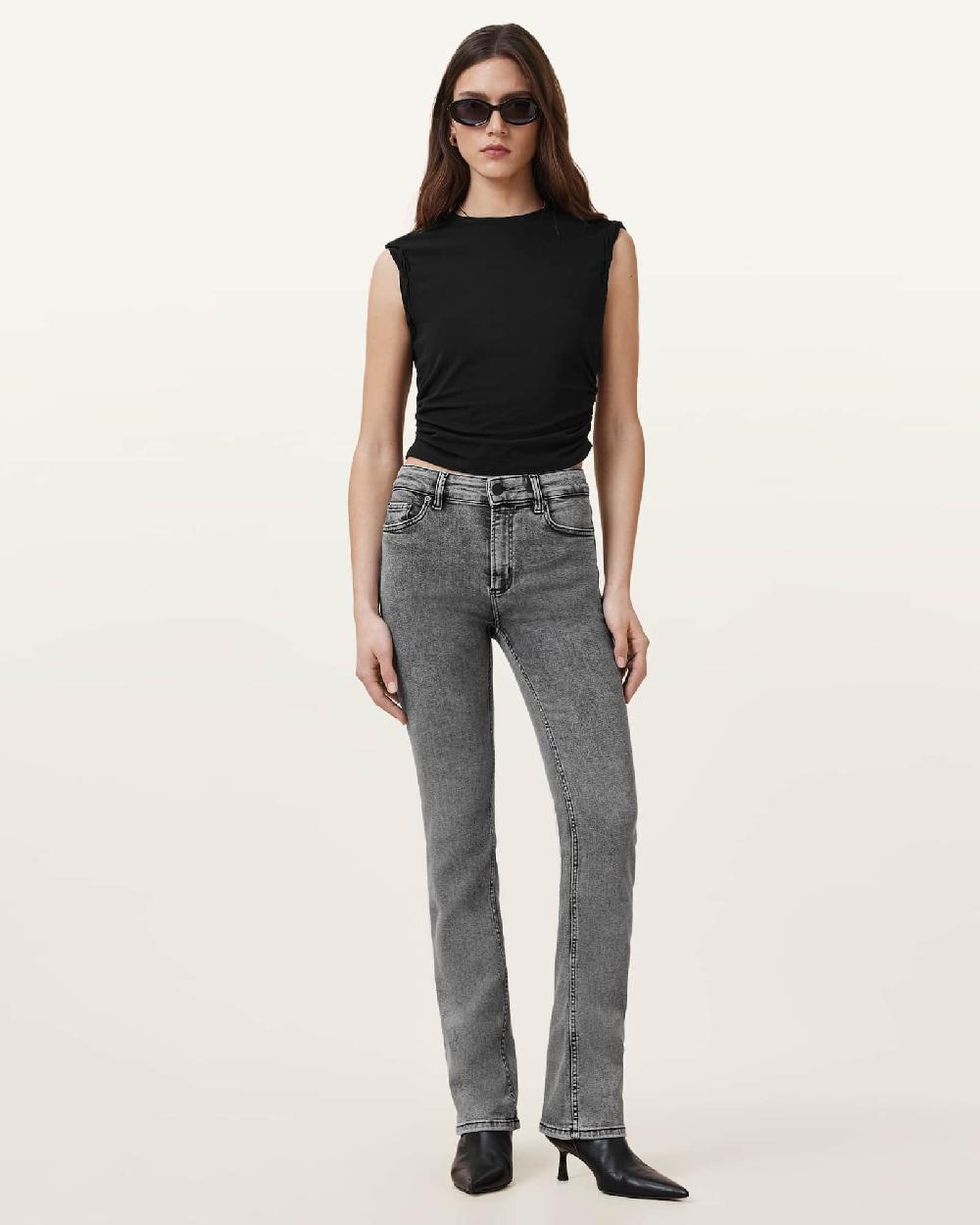 All Saints West Sleeveless Tank Top Black