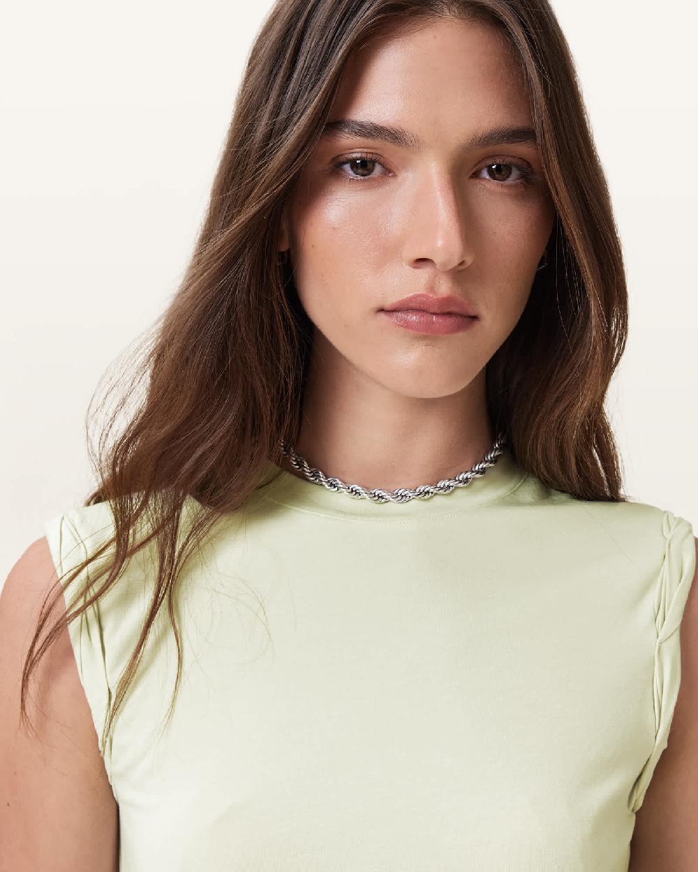 All Saints West Sleeveless Tank Top JADE GREEN