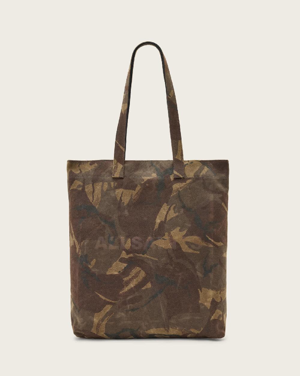 All Saints Yuto Camo Tote Bag Camo Green