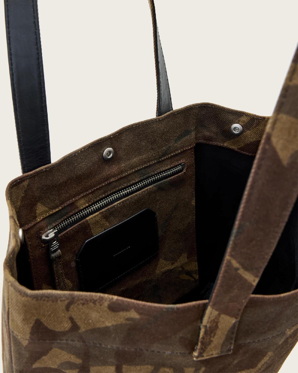 All Saints Yuto Camo Tote Bag Camo Green