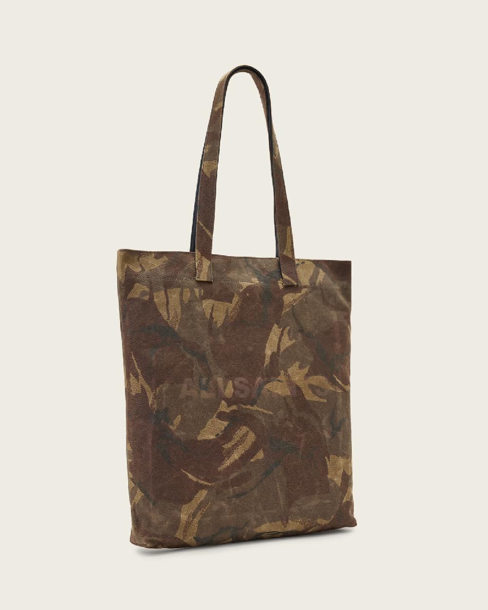 All Saints Yuto Camo Tote Bag Camo Green