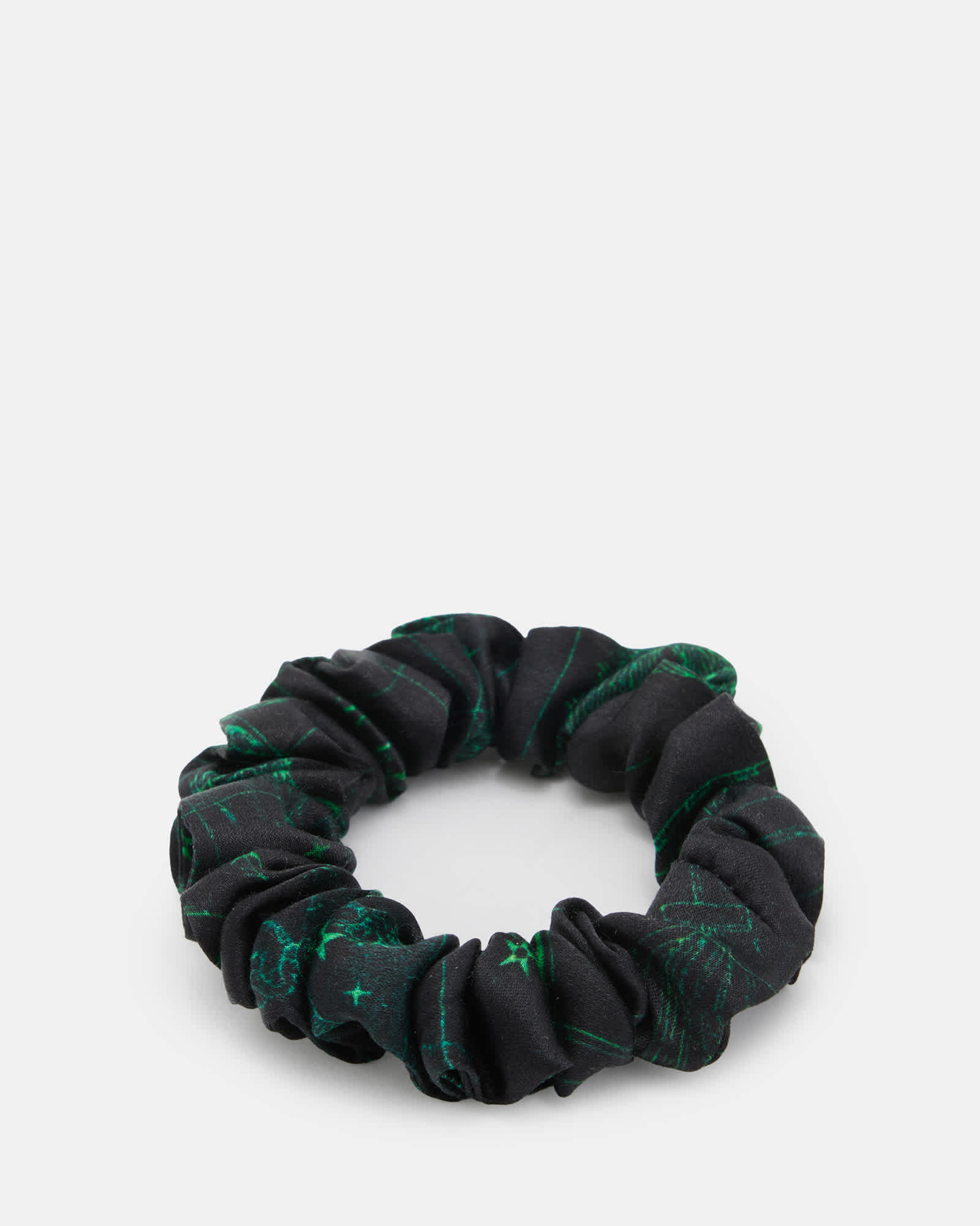 All Saints Zig Mini Scrunchie Jewel Green