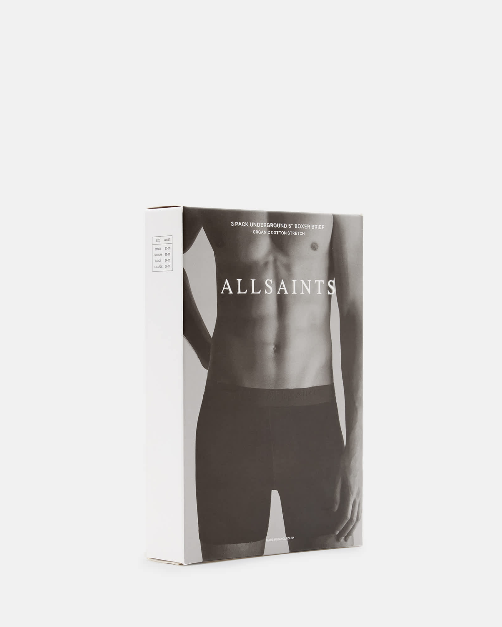 All Saints AllSaints Logo Boxer Briefs 3 Pack BLACK/GREY/WHITE