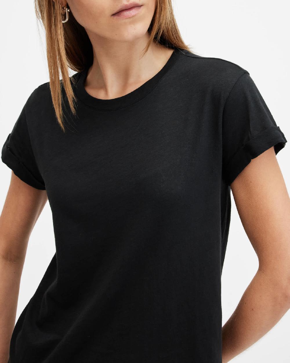 All Saints Anna Crew Neck Short Sleeve T-Shirt Black
