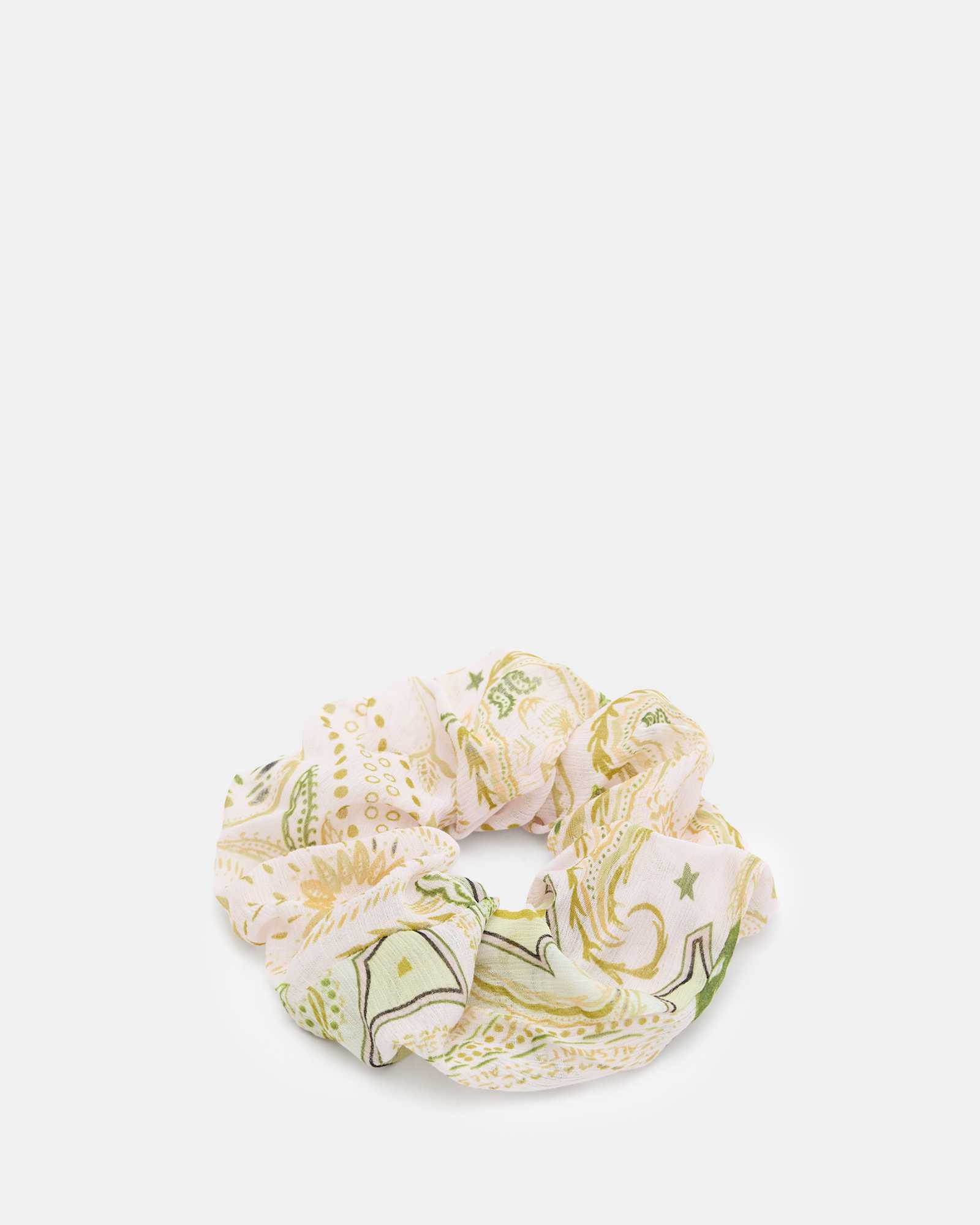 All Saints Avalon Oversized Scrunchie Pistachio Green