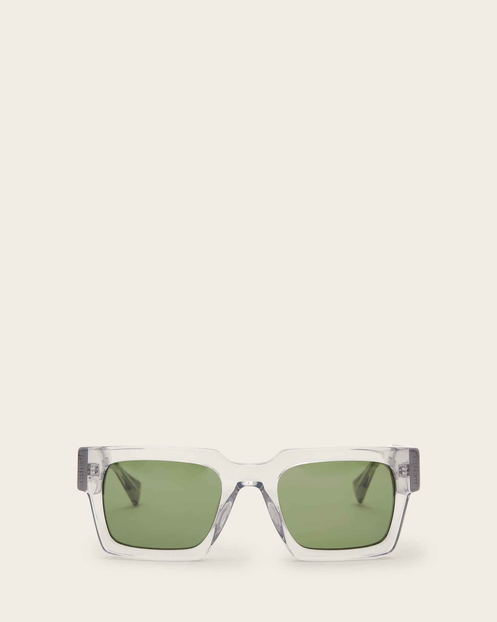 All Saints Beau Square Frame Acetate Sunglasses Crystal Grey