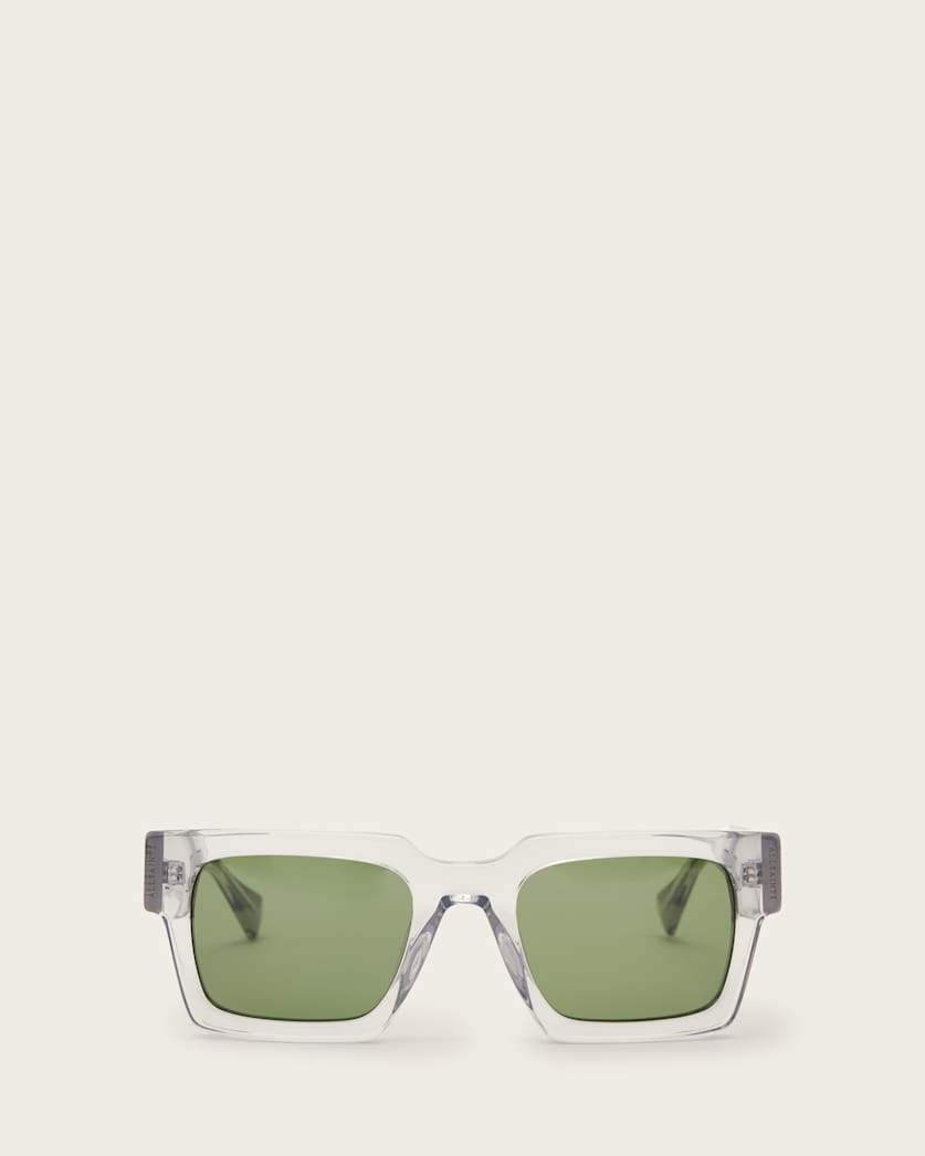 all saints Beau Square Frame Acetate Sunglasses Crystal Grey