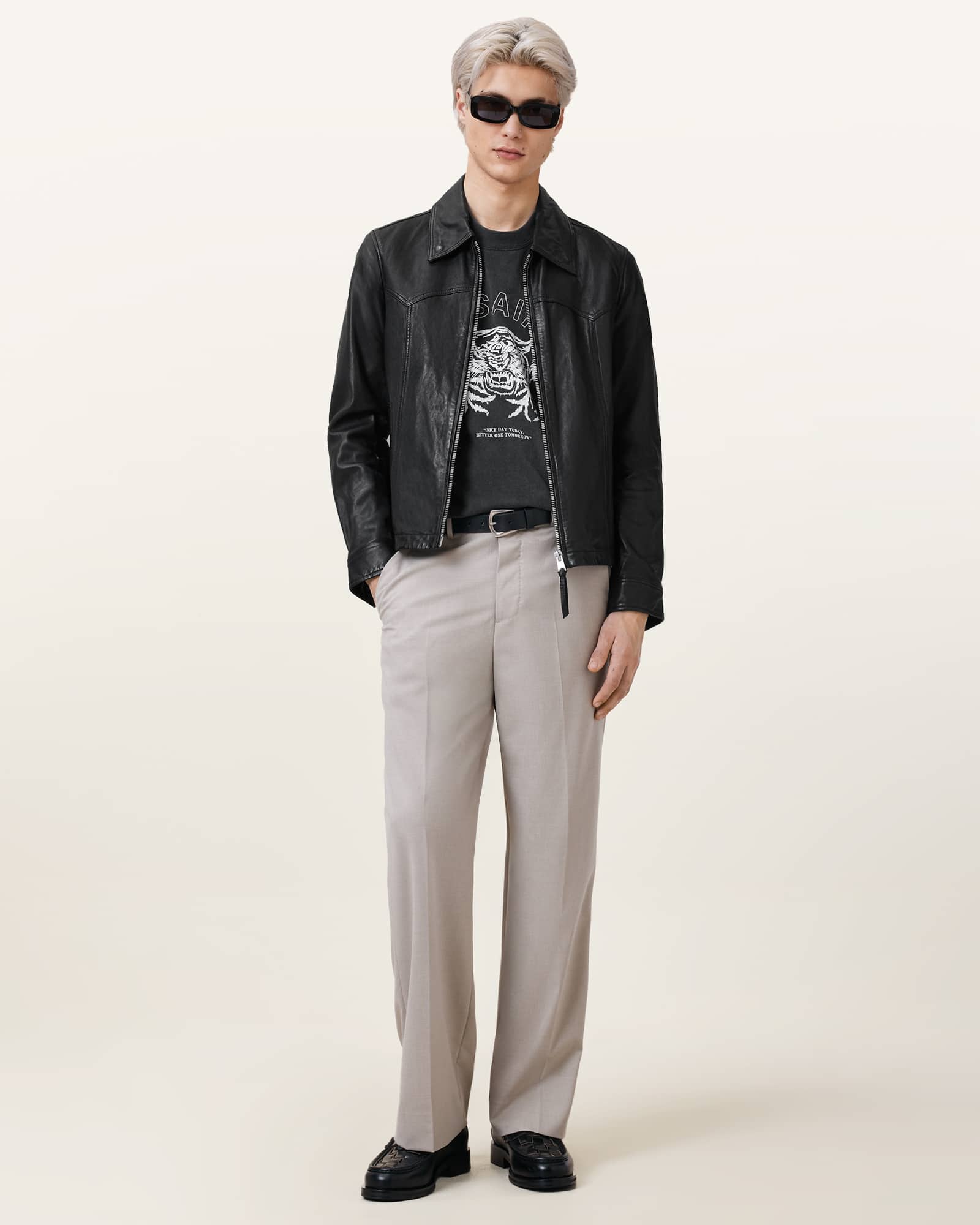 All Saints Better Days Short Sleeve T-Shirt Washed Black