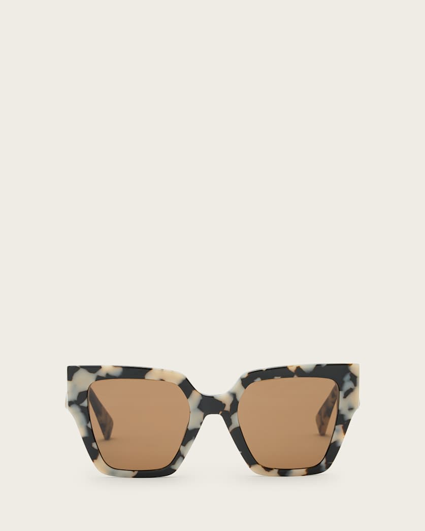 all saints Bibi Square Cat Eye Sunglasses Snow Leopard