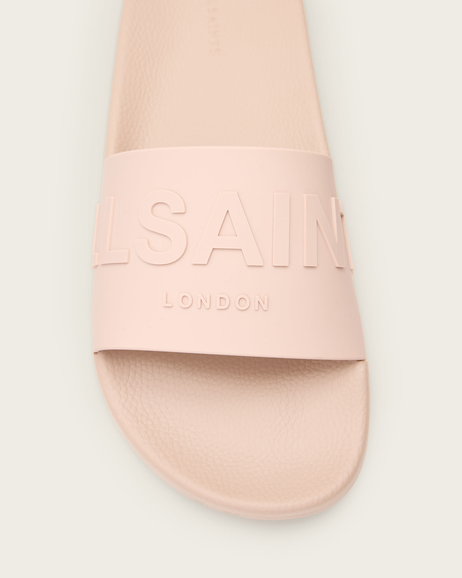 All Saints Biggy Slip On Logo Sliders Rose Dust Pink