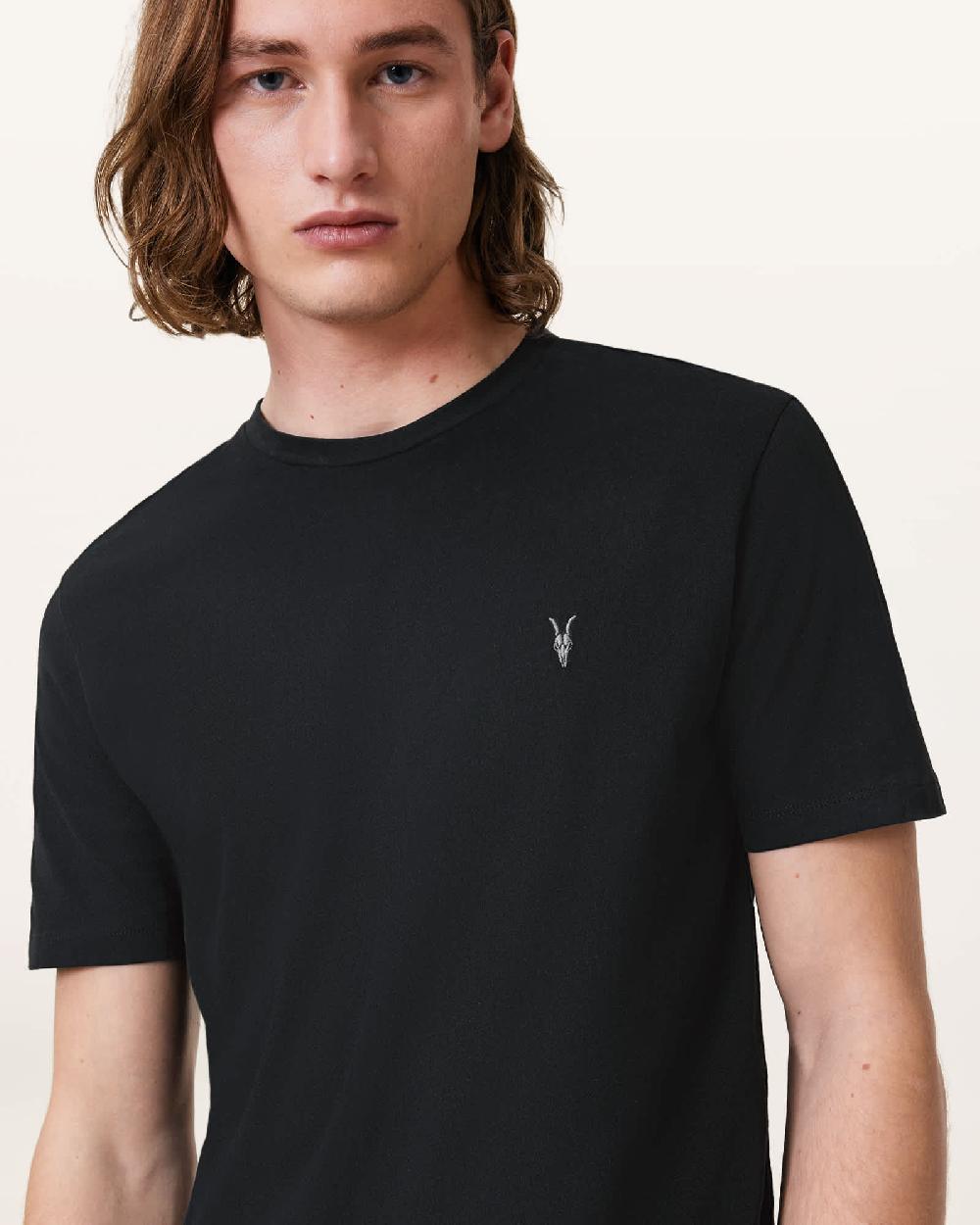 All Saints Brace Brushed Cotton T-Shirts 3 Pack Black