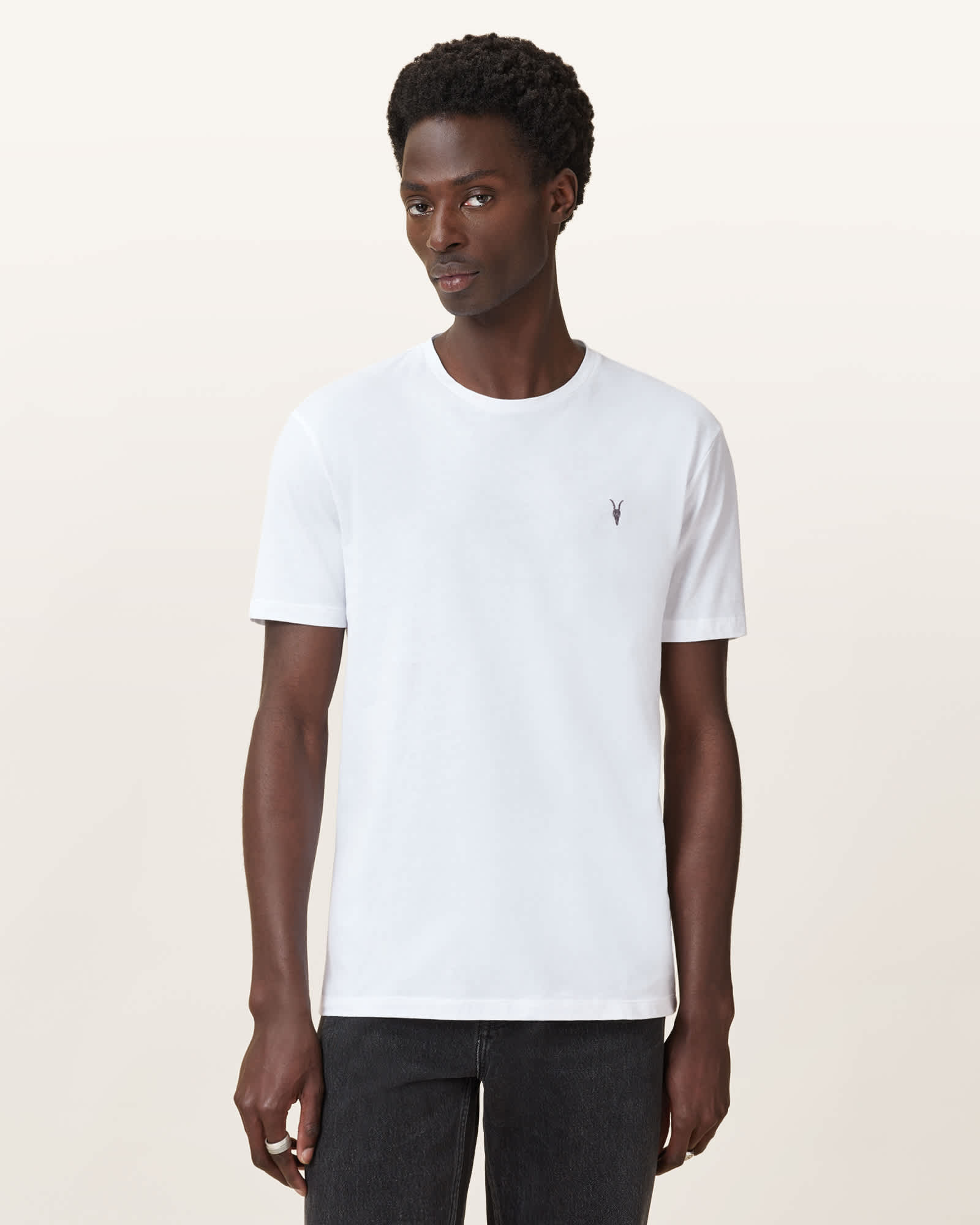 All Saints Brace Brushed Cotton T-Shirts 3 Pack OPT WHT/LILAC/BLUE