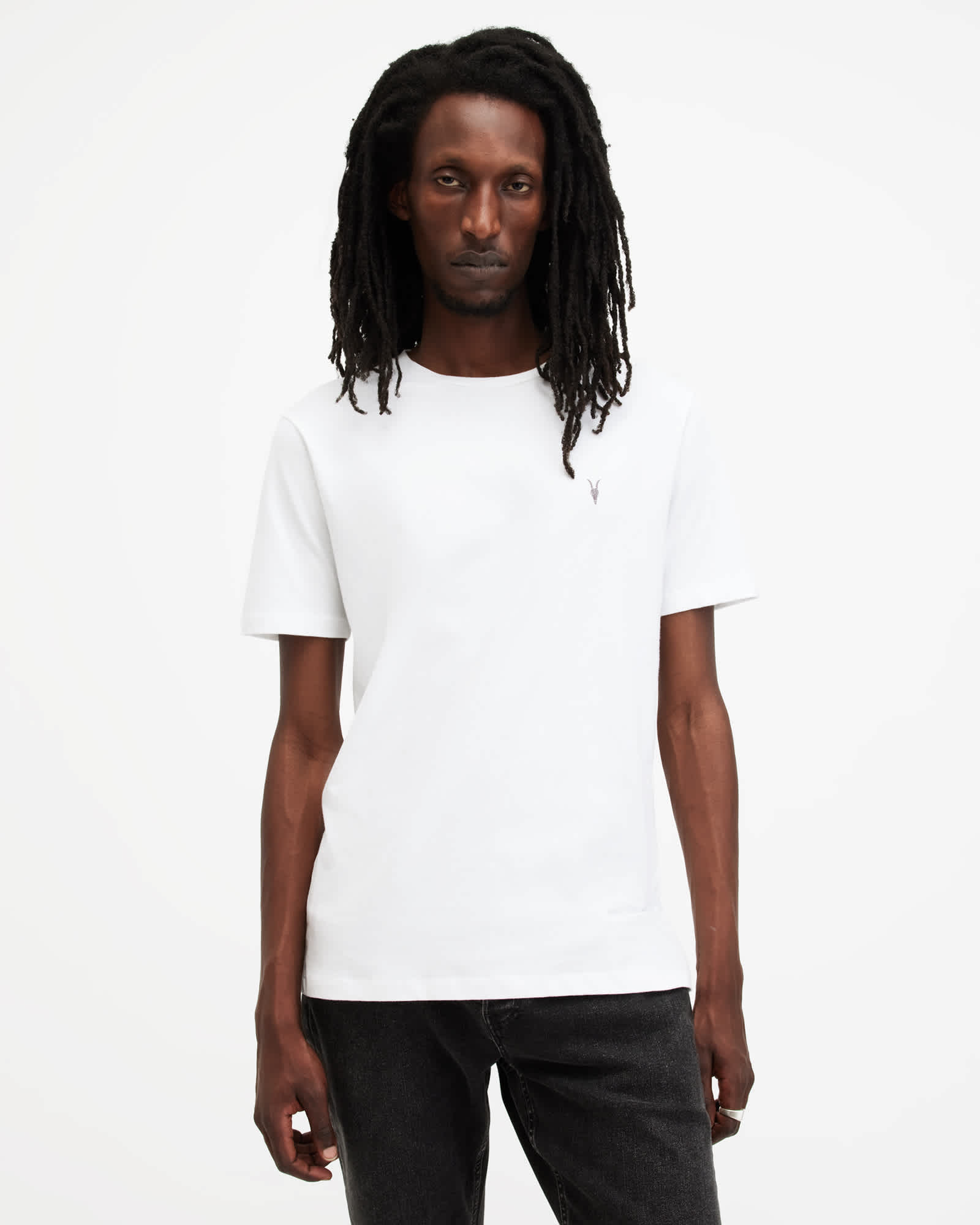 All Saints Brace Brushed Cotton T-Shirts 3 Pack White