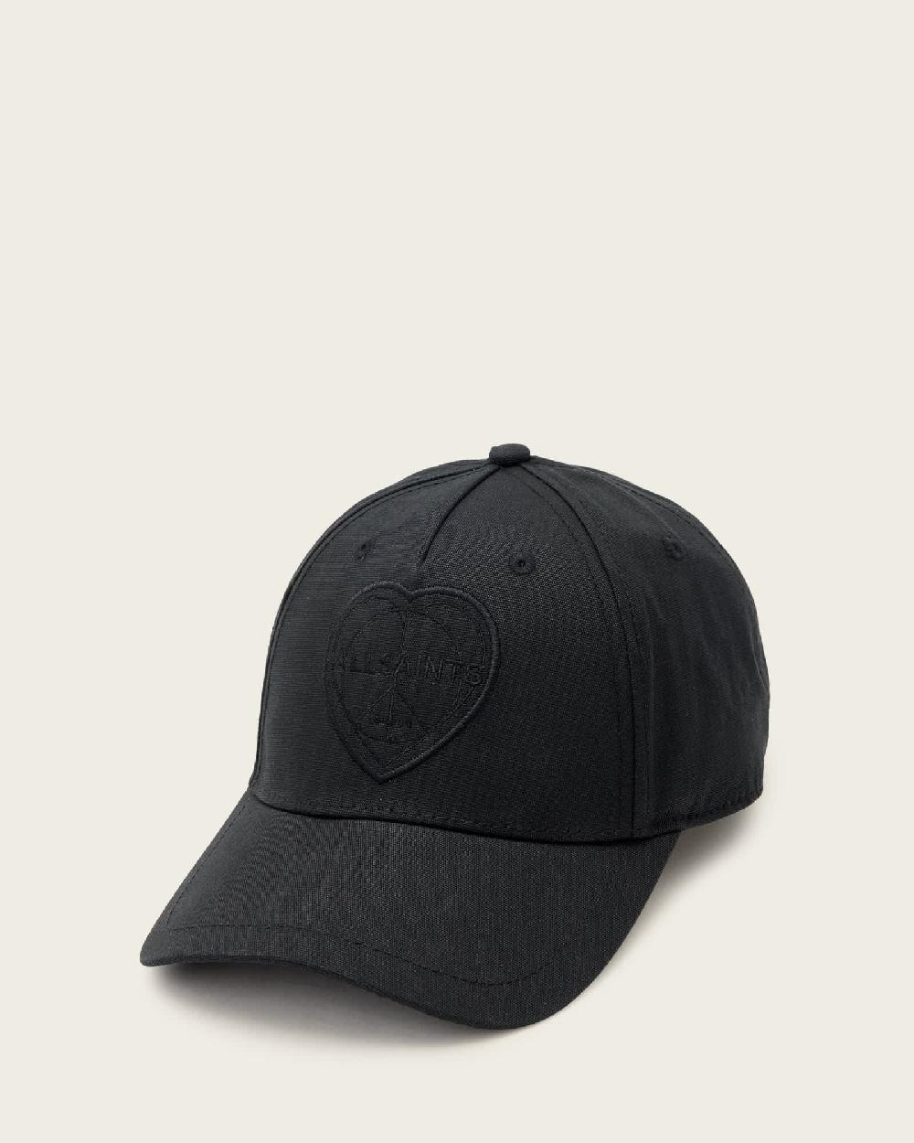 All Saints Brice Embroidered Baseball Cap Black/Black