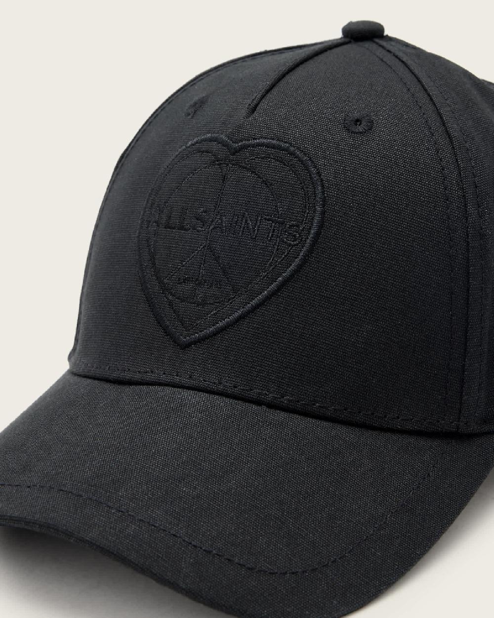 All Saints Brice Embroidered Baseball Cap Black/Black
