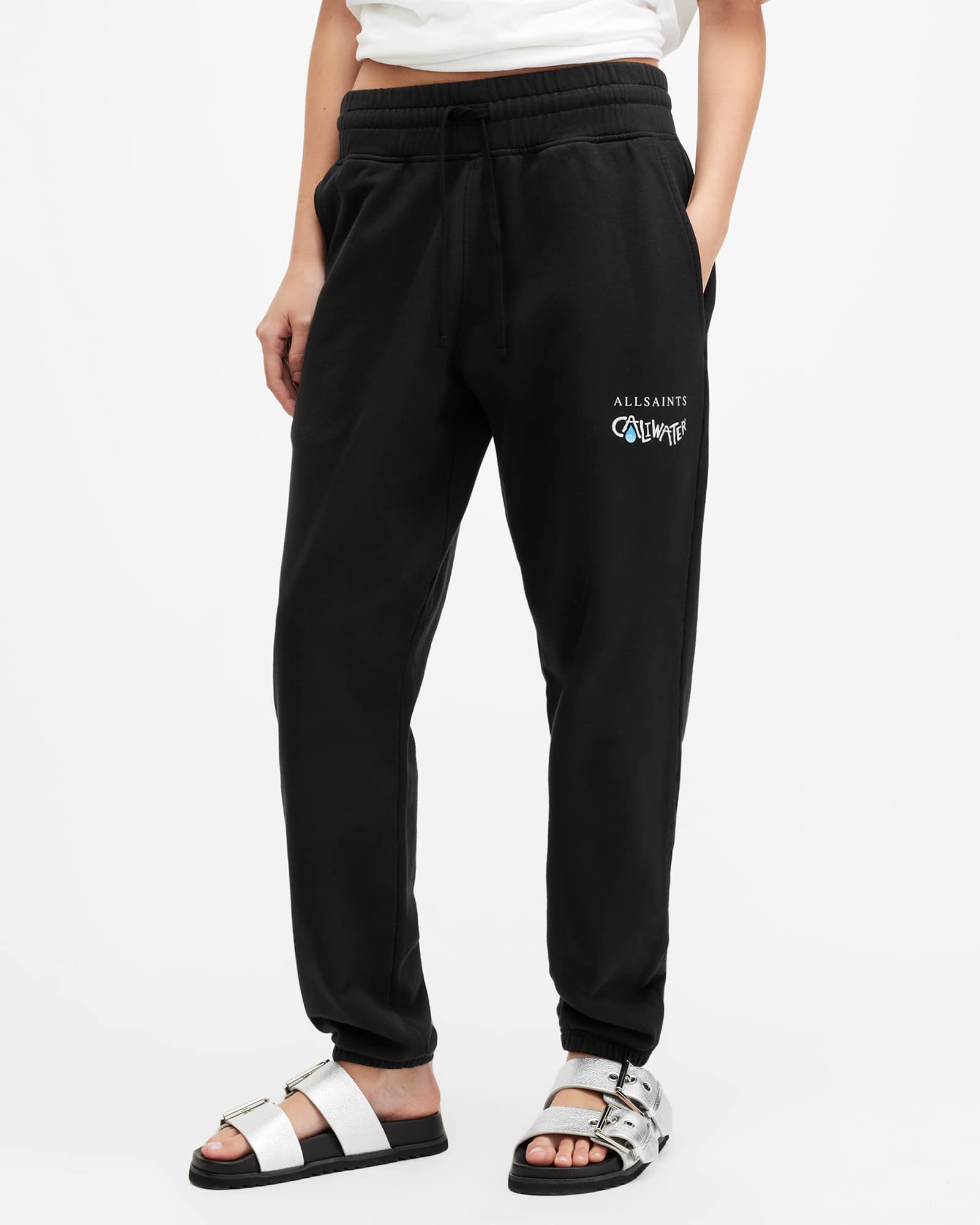 All Saints Caliwater Relaxed Fit Sweatpants Jet Black