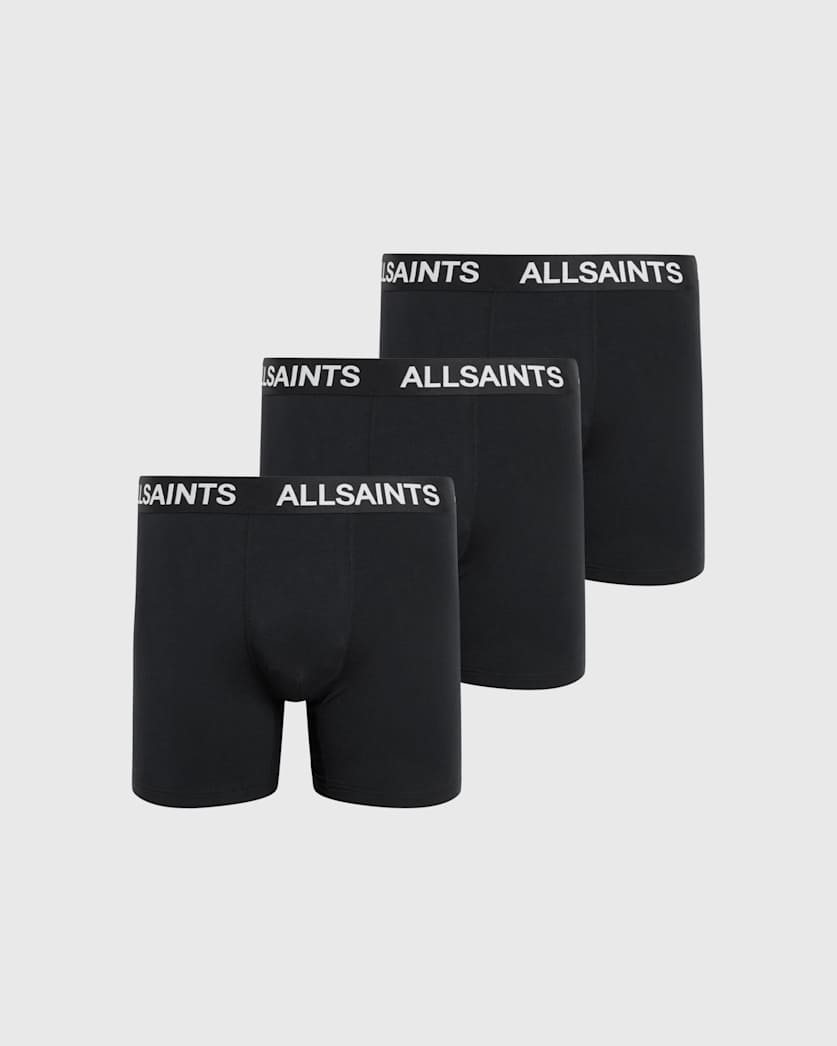 all saints Contour Boxer Briefs 3 Pack BLACK/BLACK/BLACK