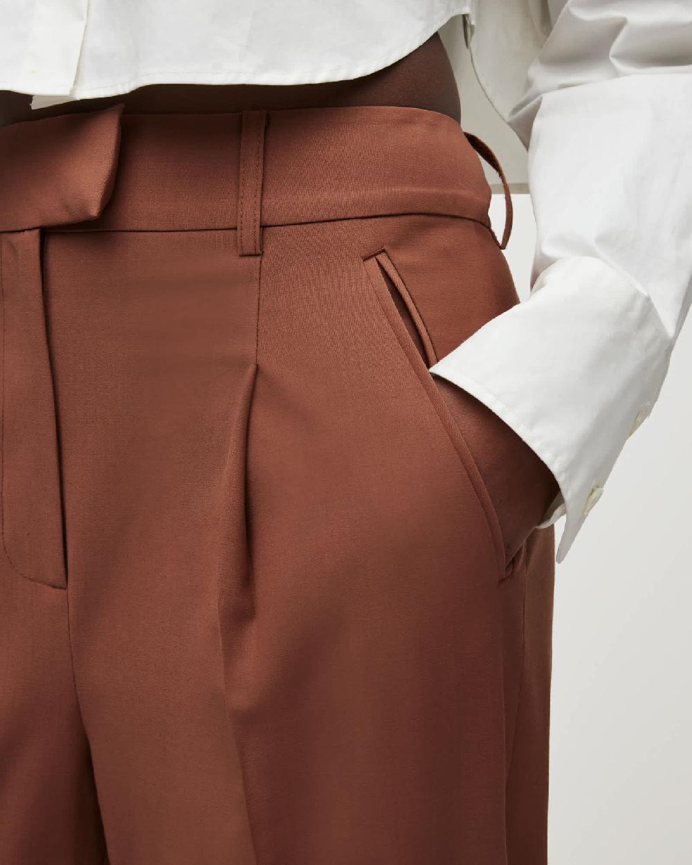 All Saints Corin Miro Straight Pants Sandstone Pink