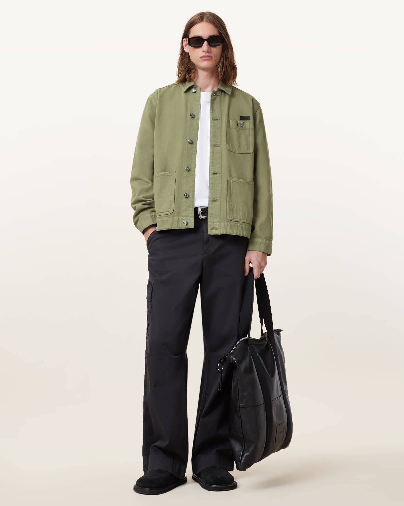 All Saints Eavis Relaxed Chore Jacket Military Green