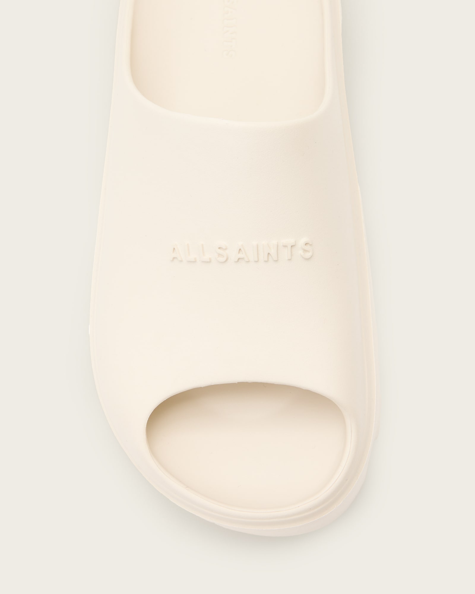 All Saints Eclipse Flatform Logo Sliders Chalk White