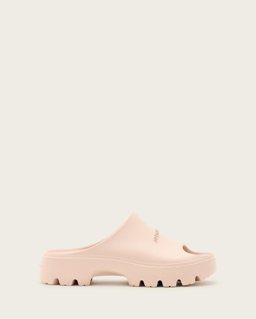 all saints Eclipse Flatform Logo Slides Rose Dust Pink