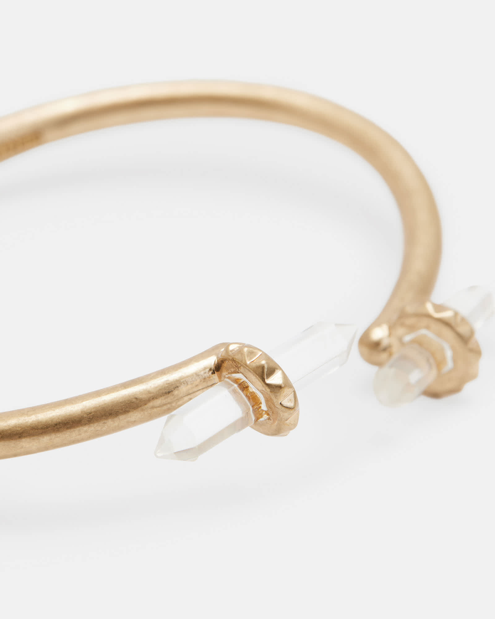 All Saints Eryka Crystal Hinge Cuff Bracelet WARM BRASS/CRYSTAL