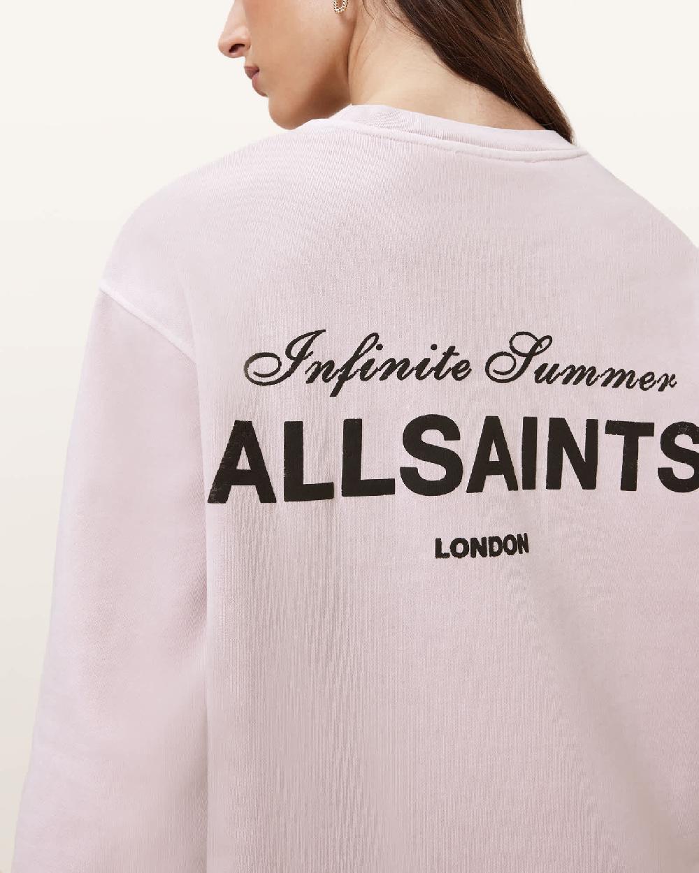 All Saints Etta Soleil Oversized Sweatshirt Lilac/Ash/Pink