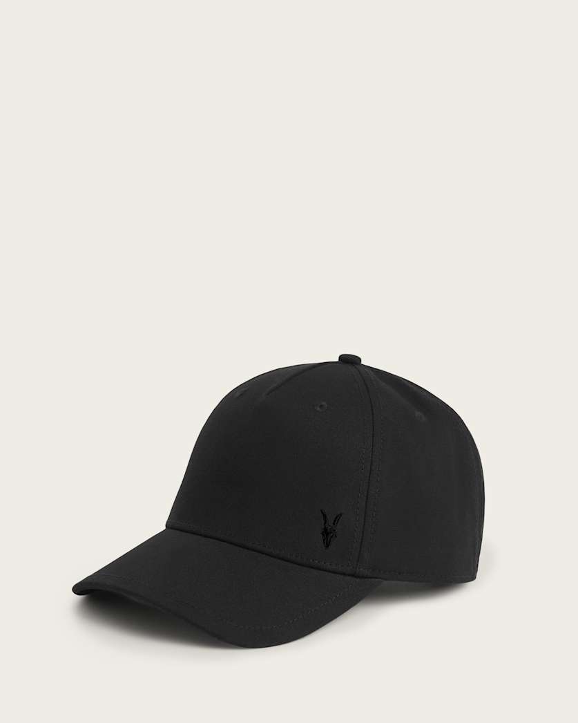 all saints Fen Ramskull Embroidered Baseball Cap BLACK/MATTE BLACK