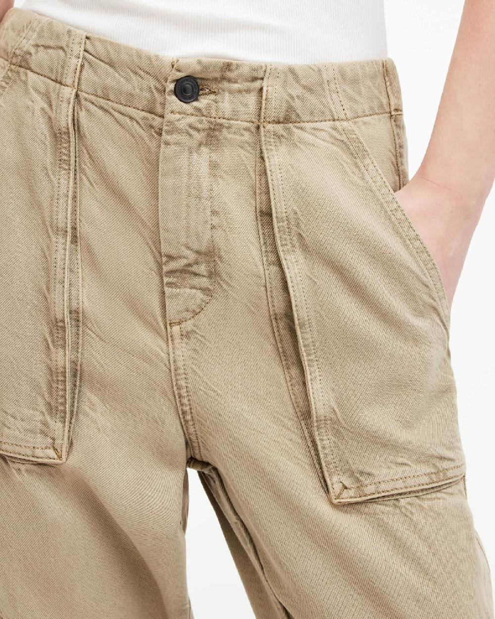 All Saints Freda Lightweight Cargo Pants Washed Olive Green