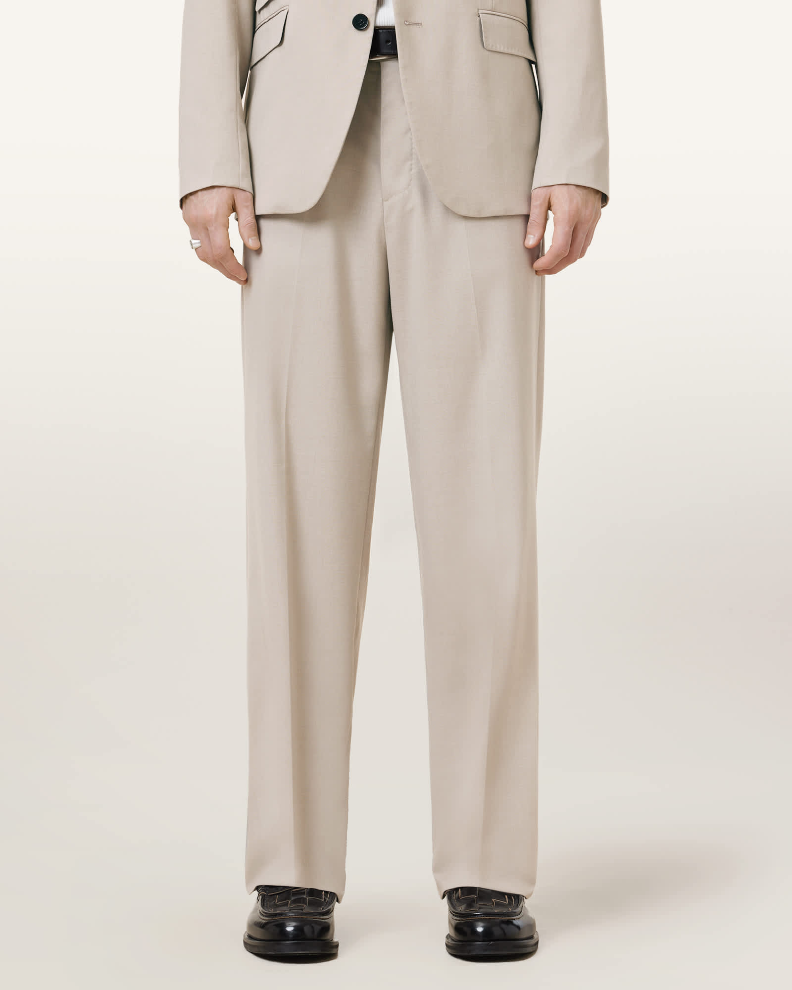 All Saints Gallow Relaxed Fit Tailored Pants Hammock Taupe