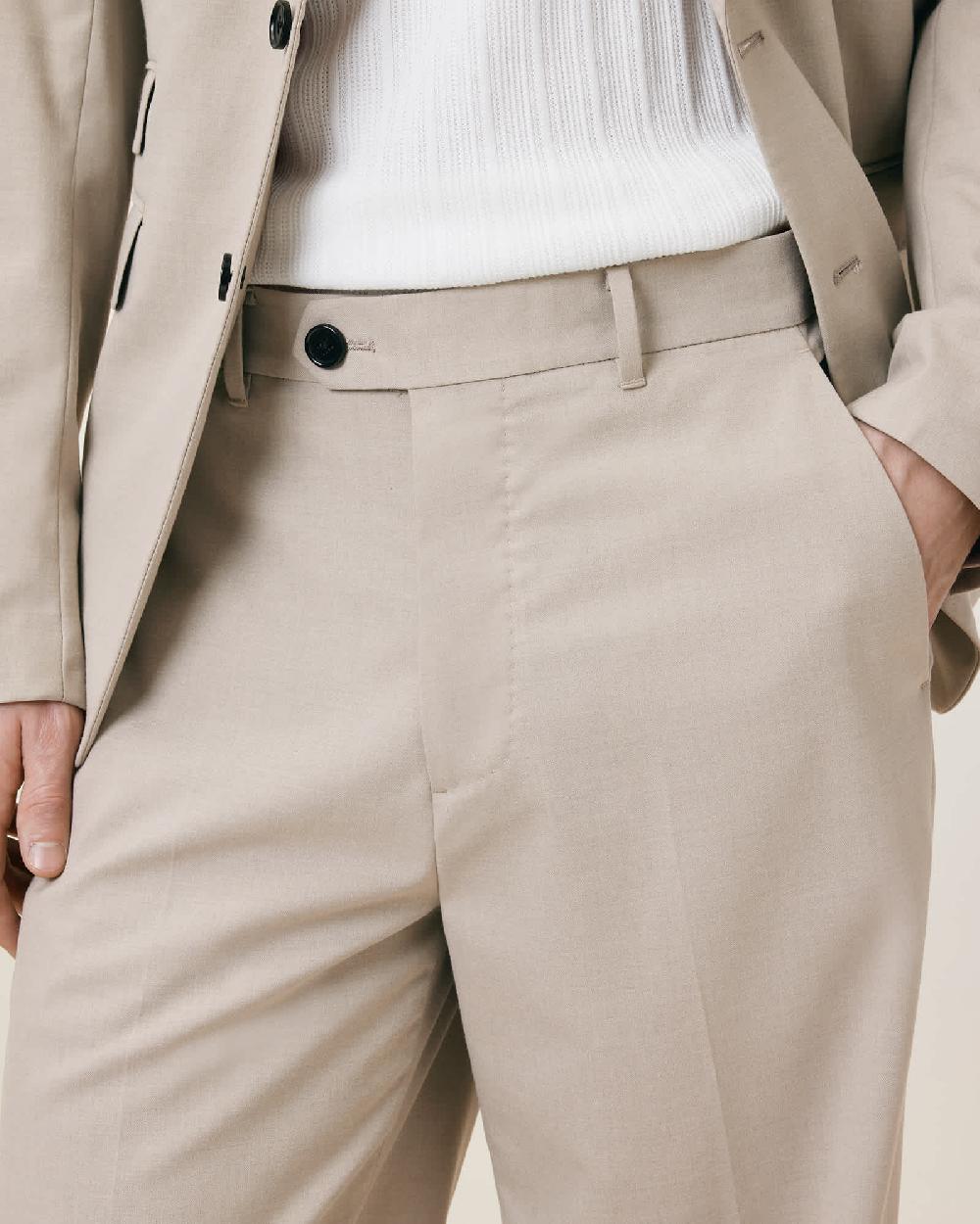 All Saints Gallow Relaxed Fit Tailored Pants Hammock Taupe