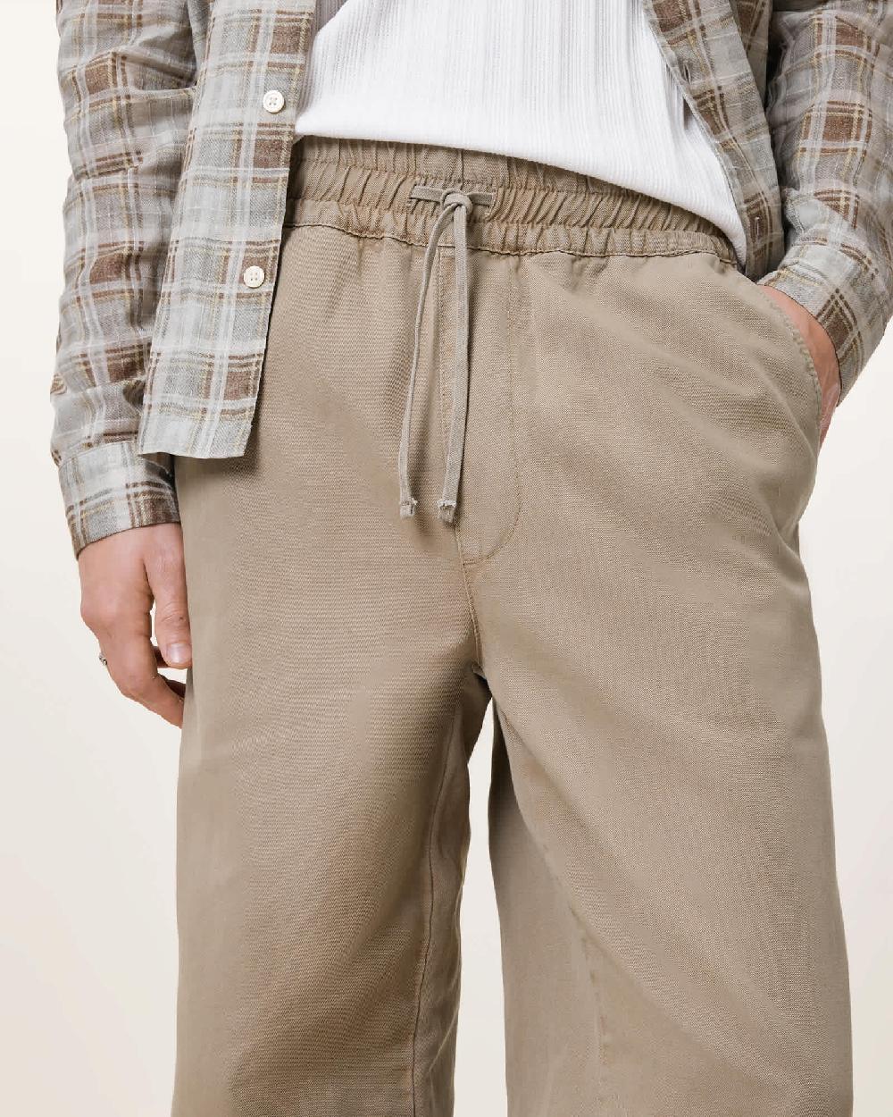All Saints Hanbury Straight Fit Pants Rangifer Brown