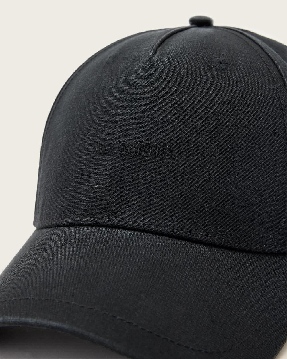 All Saints Haven Embroidered Logo Baseball Cap Black