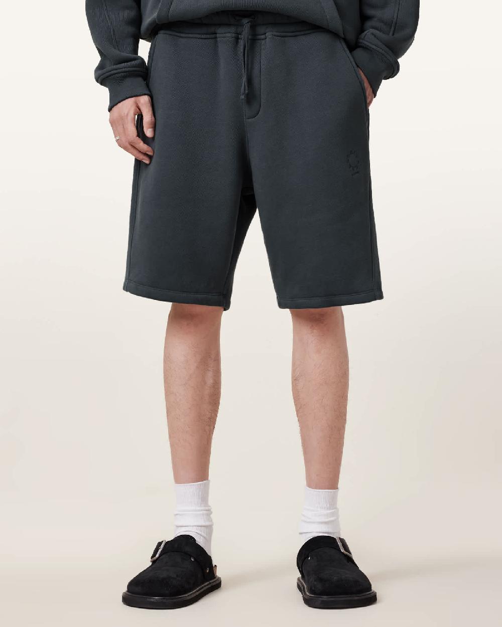 All Saints Haven Relaxed Fit Sweatshorts Pitched Blue