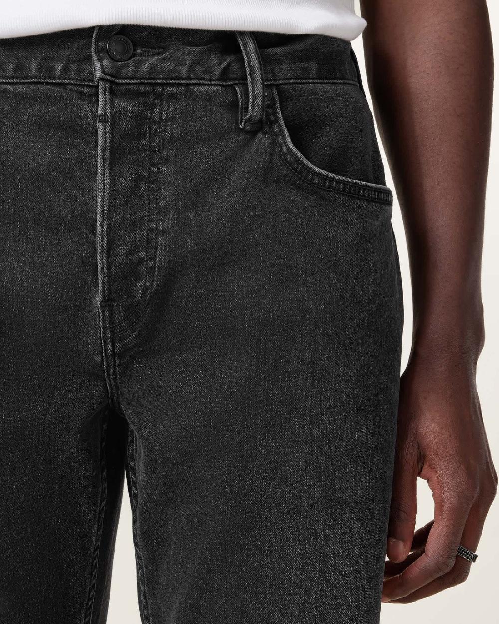 All Saints Iggy Slim Fit Denim Jeans LIGHT WASHED BLACK